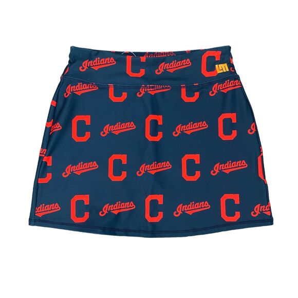 Loudmouth Cleveland Indians Golf Skort Womens S Small Stretch Pull On Mini Skirt - Picture 1 of 9